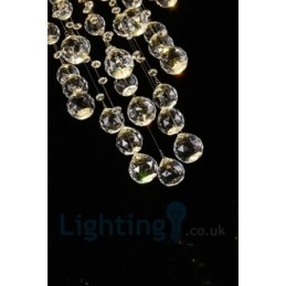 6 Lys Moderne K9 Krystal Rund Flush Mount Loftslampe