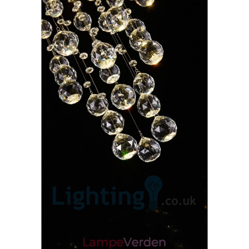6 Lys Moderne K9 Krystal Rund Flush Mount Loftslampe