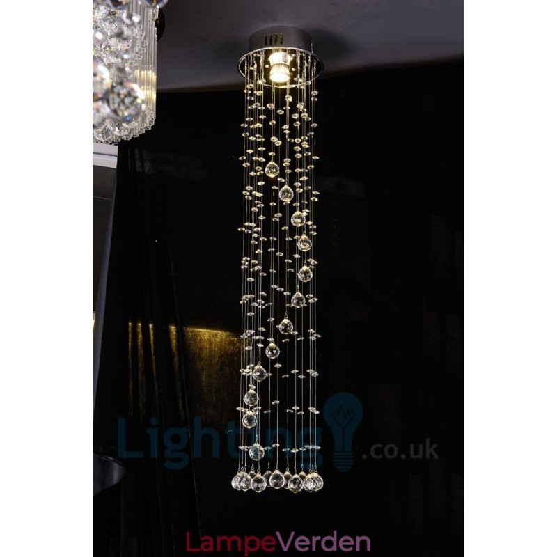 1 Lys Billig Moderne K9 Krystal Rund Flush Mount Loftslampe