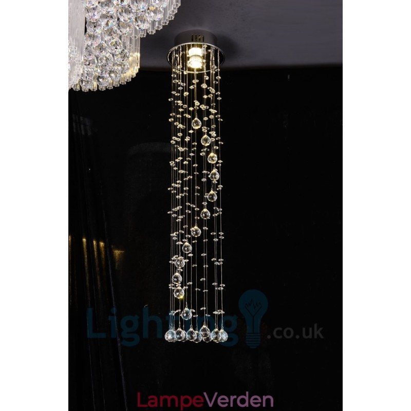 1 Lys Billig Moderne K9 Krystal Rund Flush Mount Loftslampe