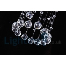 1 Lys Billig Moderne K9 Krystal Rund Flush Mount Loftslampe