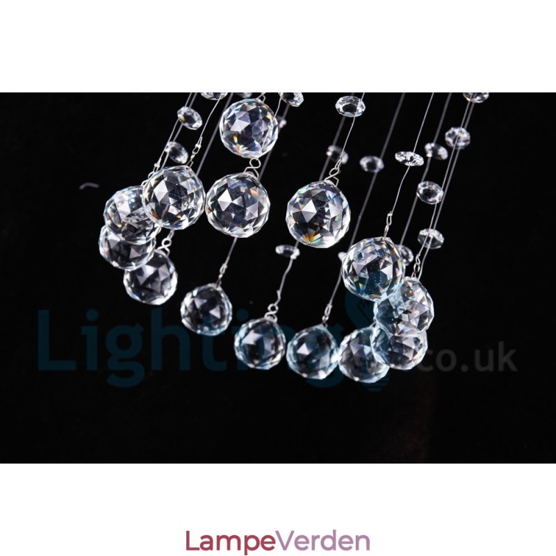 1 Lys Billig Moderne K9 Krystal Rund Flush Mount Loftslampe