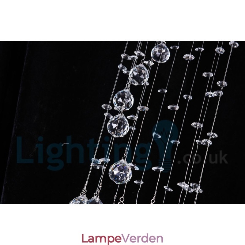 1 Lys Billig Moderne K9 Krystal Rund Flush Mount Loftslampe