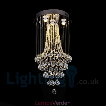 4 lys Moderne K9 Krystal Rund Flush Mount Loftslampe 4 lys Moderne K9 Krystal Rund Flush Mount Loftslampe