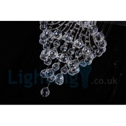 4 lys Moderne K9 Krystal Rund Flush Mount Loftslampe