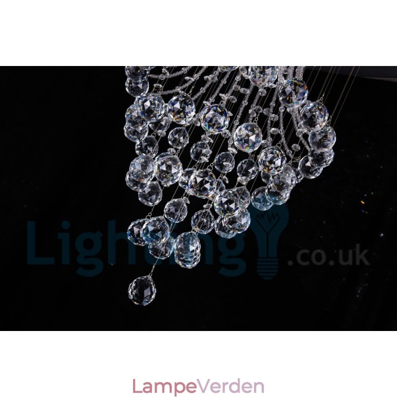 4 lys Moderne K9 Krystal Rund Flush Mount Loftslampe