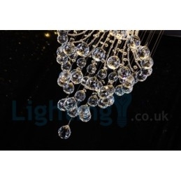 4 lys Moderne K9 Krystal Rund Flush Mount Loftslampe