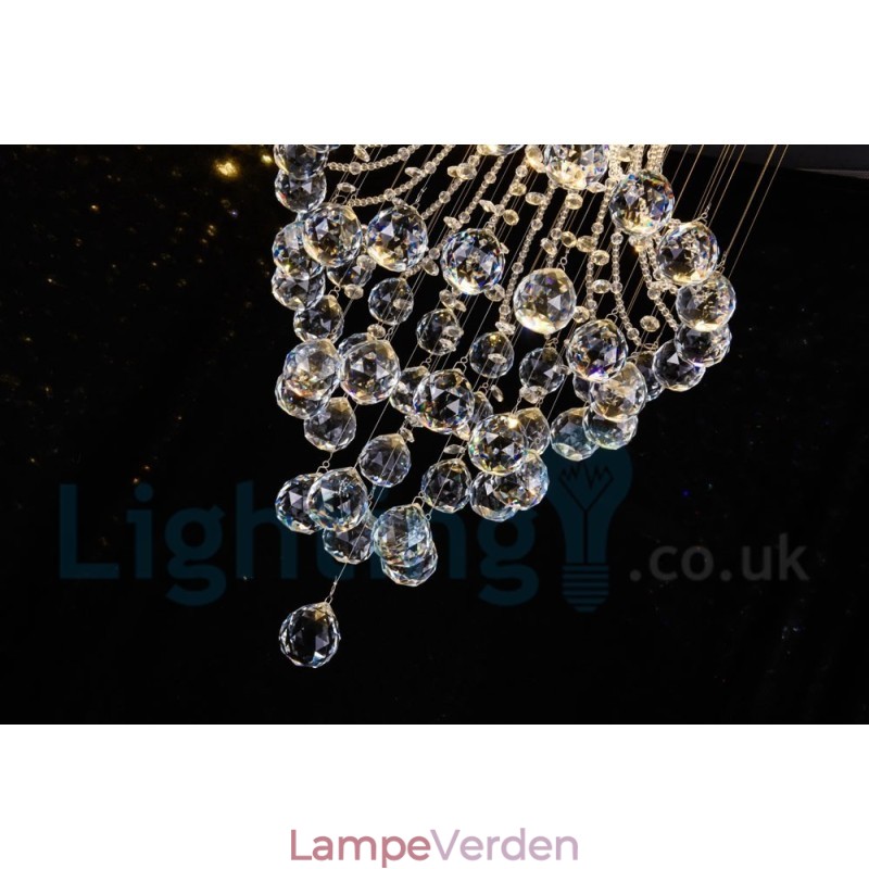4 lys Moderne K9 Krystal Rund Flush Mount Loftslampe