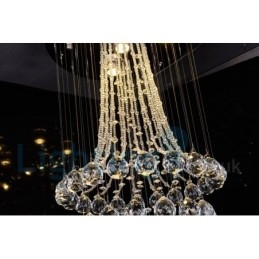 4 lys Moderne K9 Krystal Rund Flush Mount Loftslampe