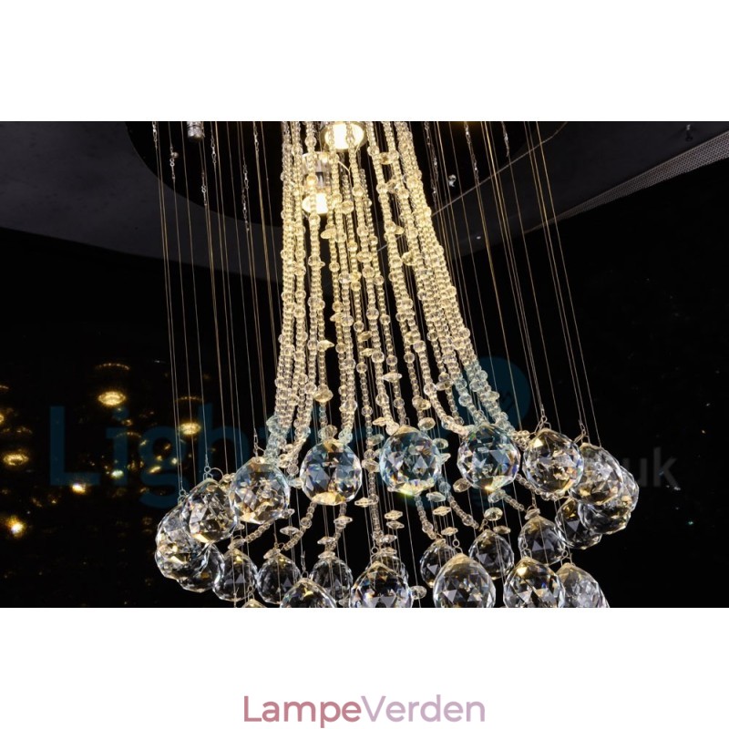 4 lys Moderne K9 Krystal Rund Flush Mount Loftslampe