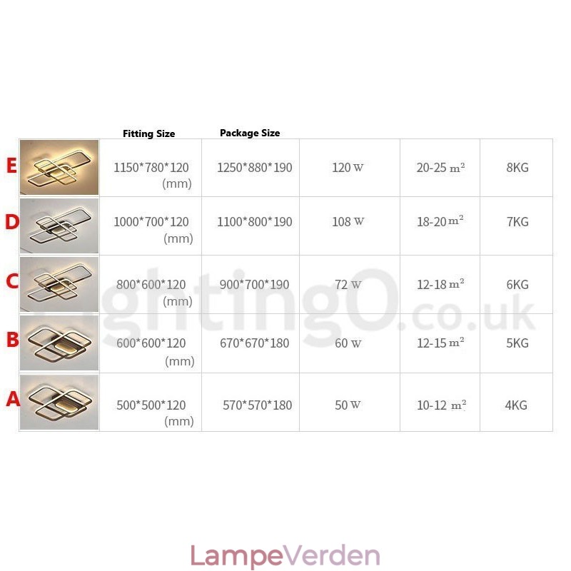 Moderne moderne aluminiumsmaleri Loftslampe Flush Mount Light med Remoter Dimmer kan også bruges som væglampe