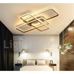 Moderne moderne aluminiumsmaleri Loftslampe Flush Mount Light med Remoter Dimmer kan også bruges som væglampe