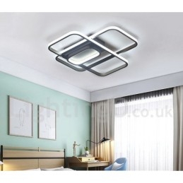 Moderne moderne aluminiumsmaleri Loftslampe Flush Mount Light med Remoter Dimmer kan også bruges som væglampe