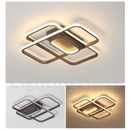 Moderne moderne aluminiumsmaleri Loftslampe Flush Mount Light med Remoter Dimmer kan også bruges som væglampe