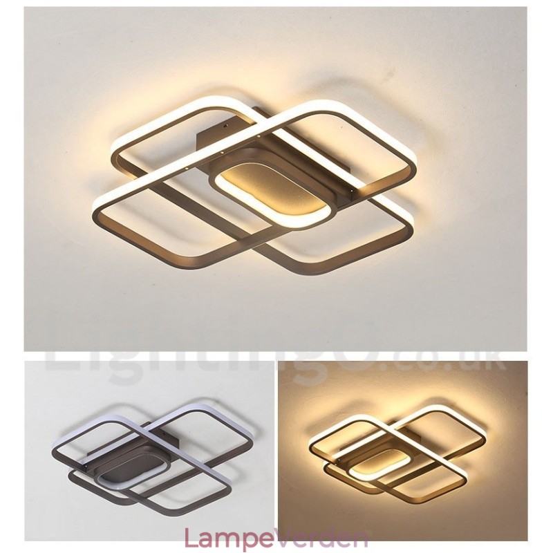 Moderne moderne aluminiumsmaleri Loftslampe Flush Mount Light med Remoter Dimmer kan også bruges som væglampe