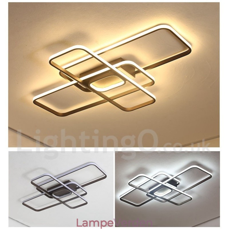 Moderne moderne aluminiumsmaleri Loftslampe Flush Mount Light med Remoter Dimmer kan også bruges som væglampe