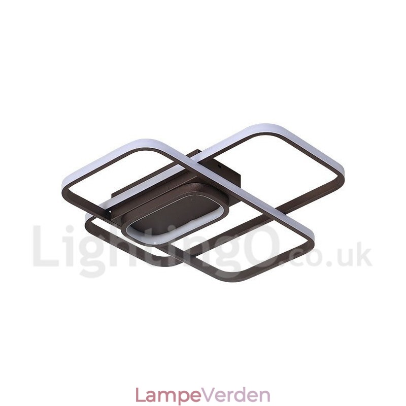 Moderne moderne aluminiumsmaleri Loftslampe Flush Mount Light med Remoter Dimmer kan også bruges som væglampe
