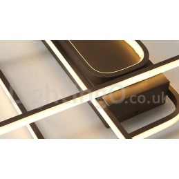 Moderne moderne aluminiumsmaleri Loftslampe Flush Mount Light med Remoter Dimmer kan også bruges som væglampe