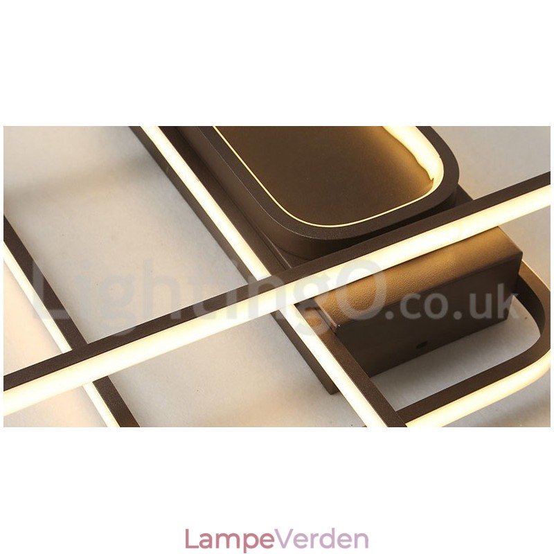 Moderne moderne aluminiumsmaleri Loftslampe Flush Mount Light med Remoter Dimmer kan også bruges som væglampe