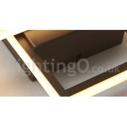 Moderne moderne aluminiumsmaleri Loftslampe Flush Mount Light med Remoter Dimmer kan også bruges som væglampe