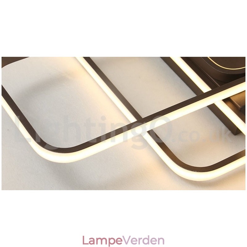Moderne moderne aluminiumsmaleri Loftslampe Flush Mount Light med Remoter Dimmer kan også bruges som væglampe