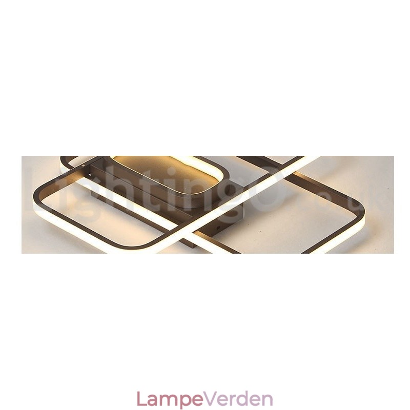 Moderne moderne aluminiumsmaleri Loftslampe Flush Mount Light med Remoter Dimmer kan også bruges som væglampe
