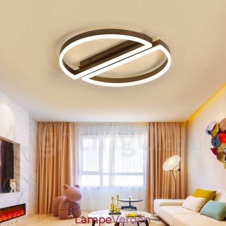 Rund moderne, moderne aluminiumsloftslampe Flush Mount Light med Remoter Dimmer kan også bruges som væglampe Rund moderne, moderne aluminiumsloftslampe Flush Mount Light med Remoter Dimmer kan også bruges som væglampe