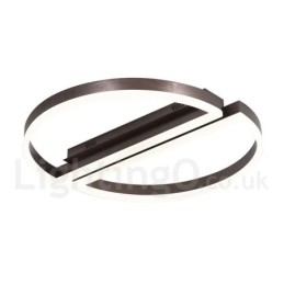 Rund moderne, moderne aluminiumsloftslampe Flush Mount Light med Remoter Dimmer kan også bruges som væglampe