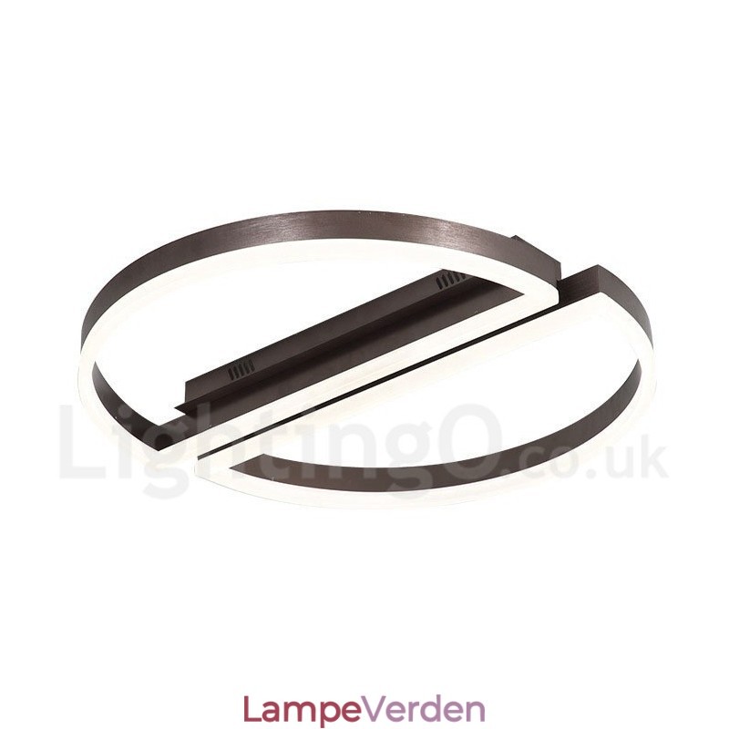 Rund moderne, moderne aluminiumsloftslampe Flush Mount Light med Remoter Dimmer kan også bruges som væglampe