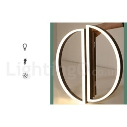Rund moderne, moderne aluminiumsloftslampe Flush Mount Light med Remoter Dimmer kan også bruges som væglampe