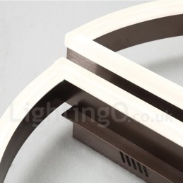 Rund moderne, moderne aluminiumsloftslampe Flush Mount Light med Remoter Dimmer kan også bruges som væglampe