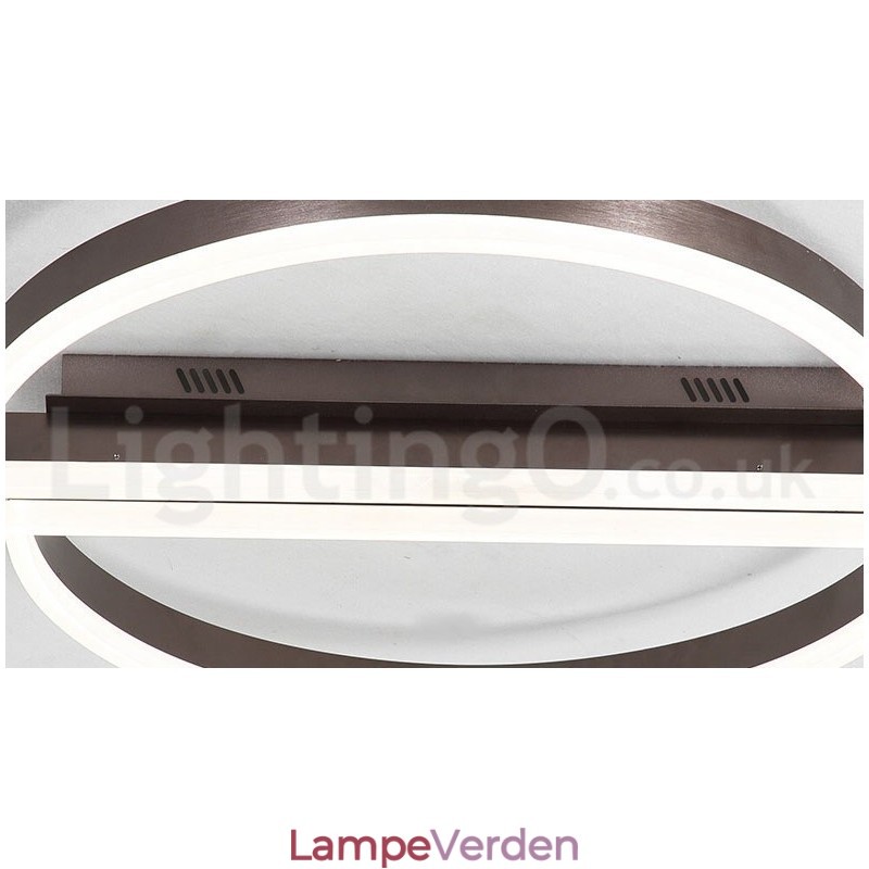 Rund moderne, moderne aluminiumsloftslampe Flush Mount Light med Remoter Dimmer kan også bruges som væglampe