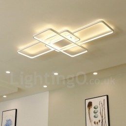 Moderne moderne aluminiumsmaleri Loftslampe Flush Mount Væglampe med Remote Dimmer til stuen Sengeværelse Kan også bruges som væglampe