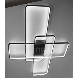 Moderne moderne aluminiumsmaleri Loftslampe Flush Mount Væglampe med Remote Dimmer til stuen Sengeværelse Kan også bruges som væglampe