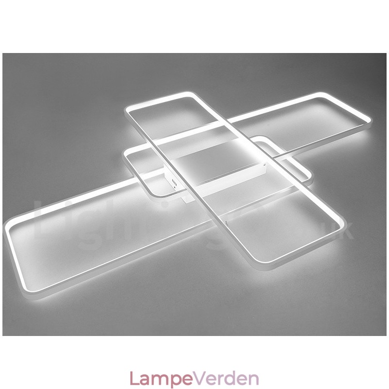 Moderne moderne aluminiumsmaleri Loftslampe Flush Mount Væglampe med Remote Dimmer til stuen Sengeværelse Kan også bruges som væglampe