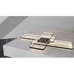 Moderne moderne aluminiumsmaleri Loftslampe Flush Mount Væglampe med Remote Dimmer til stuen Sengeværelse Kan også bruges som væglampe