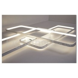 Moderne moderne aluminiumsmaleri Loftslampe Flush Mount Væglampe med Remote Dimmer til stuen Sengeværelse Kan også bruges som væglampe