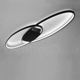 Dæmpbar Oval Moderne Moderne Loftslampe i Aluminium Flush Mount Lampe til Stue Sengeværelse Kan også bruges som væglampe