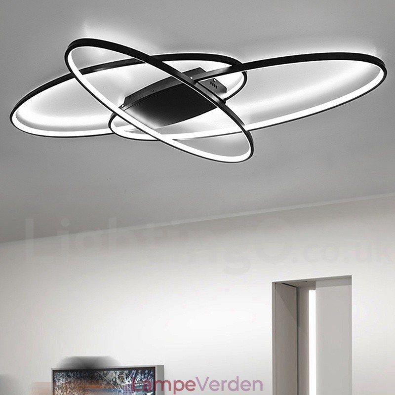 Dæmpbar Oval Moderne Moderne Loftslampe i Aluminium Flush Mount Lampe til Stue Sengeværelse Kan også bruges som væglampe