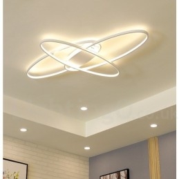 Dæmpbar Oval Moderne Moderne Loftslampe i Aluminium Flush Mount Lampe til Stue Sengeværelse Kan også bruges som væglampe