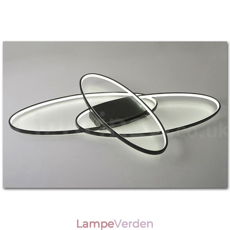 Dæmpbar Oval Moderne Moderne Loftslampe i Aluminium Flush Mount Lampe til Stue Sengeværelse Kan også bruges som væglampe