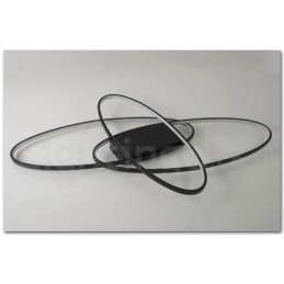Dæmpbar Oval Moderne Moderne Loftslampe i Aluminium Flush Mount Lampe til Stue Sengeværelse Kan også bruges som væglampe
