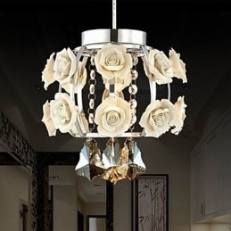 Lysekrone Krystal Moderne Moderne Lantern Metal 1 Lys