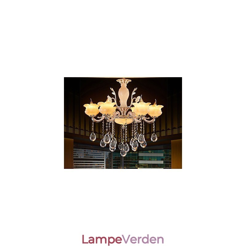 Jade Crystal Pendel lampe Candle Style lysekrone
