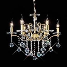 Traditionel klassisk krystalguld metal lysekrone