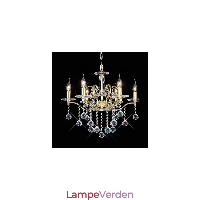 Traditionel klassisk krystalguld metal lysekrone