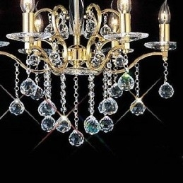 Traditionel klassisk krystalguld metal lysekrone