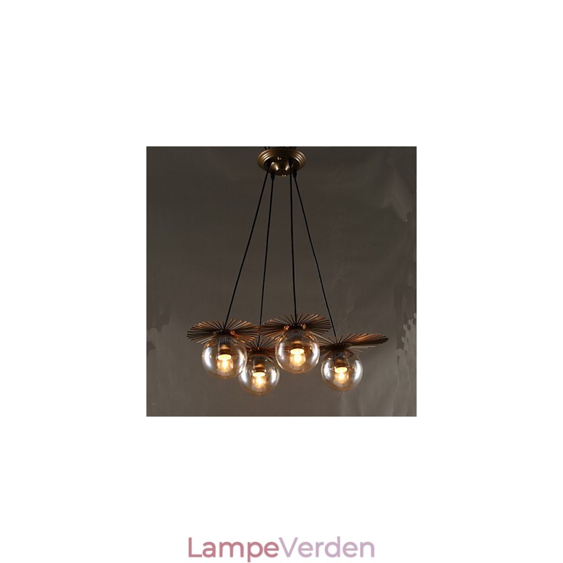 Kunstglas Kugle Rund Bønnestag Lysekrone