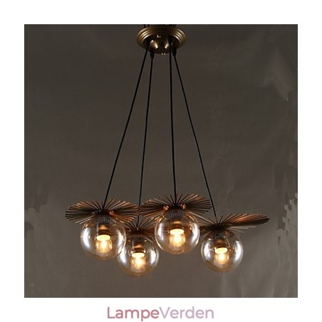 Kunstglas Kugle Rund Bønnestag Lysekrone