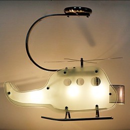 Simple Children lampe Cartoon Glass Helicopter lampe